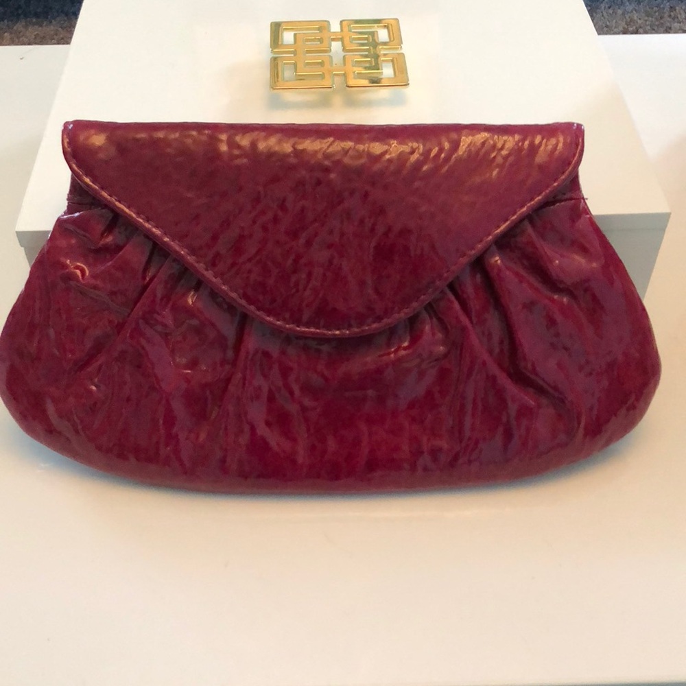 LAUREN MERKIN PATENT LEATHER CLUTCH